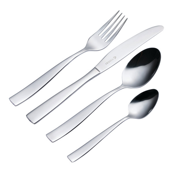 Set Posate Viners Windsor 16 Pezzi In Acciaio Inox 18/10 – Manici Quadrati E Finitura Martellata, In Confezione Regalo